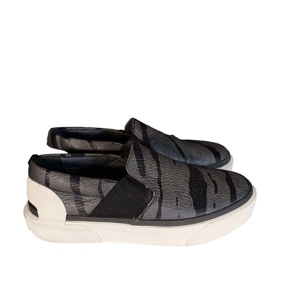 Lanvin Slip On Men\'s Sneakers Calfskin Nappa Leather Zebra Shoes Loafers Mens 6 main image 9